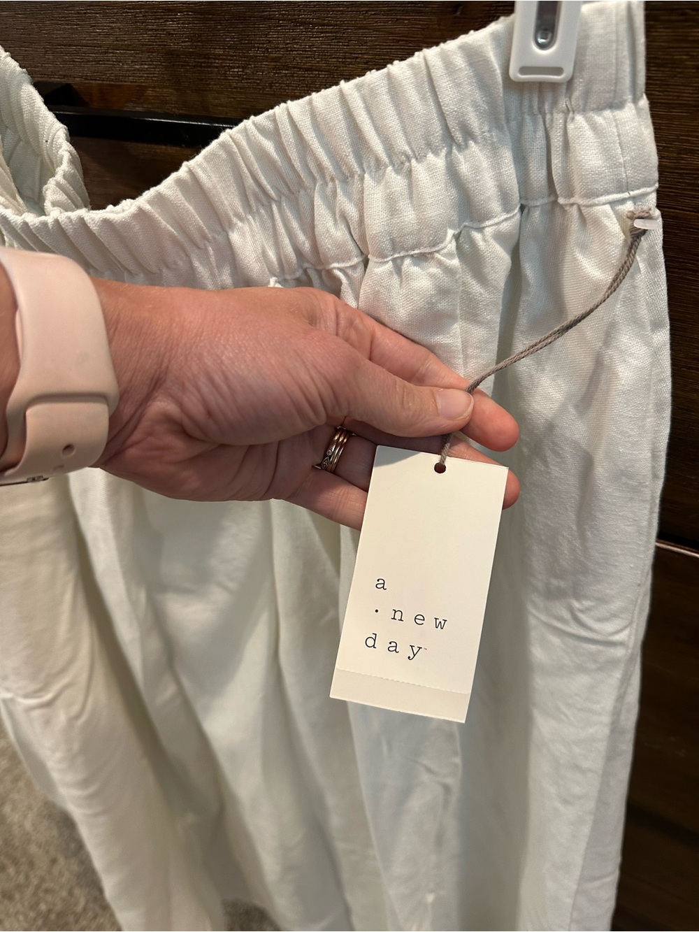 a new day White Elastic-Waist Midi Skirt with Full Silhouette - Picture 3 of 7